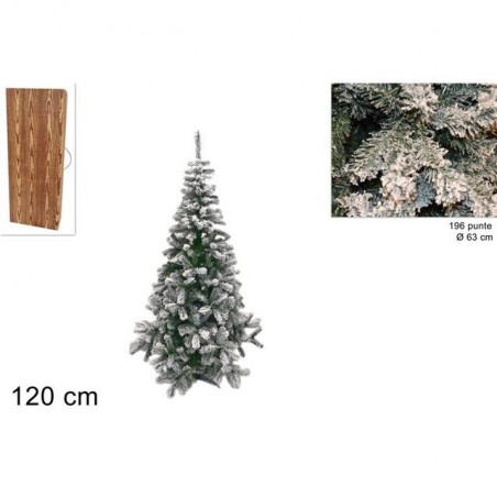 ALBERO LAPPONIA INNEVATO 120CM 196PUNTE EAN 8033113427558 INGROSSO ALBERI DI NATALE