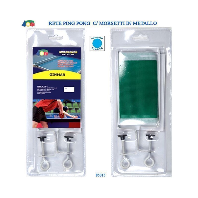 RETE PING PONG CON MORSETTI MADE IN CHINA - HS CODE:95064000 KG.0,12 EAN 8034094809869 INGROSSO PING PONG