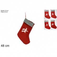 INGROSSO ARTICOLI NATALIZI CALZA BEFANA ROSSA ASS 8033113853081 INGROSSO ARTICOLI NATALE BEFANA