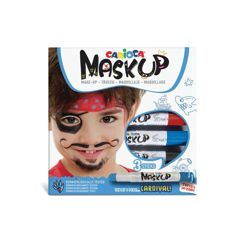 CARIOCA MASK UP CARNIVAL BOX 3PZ EAN 8003511430504 INGROSSO PENNARELLI