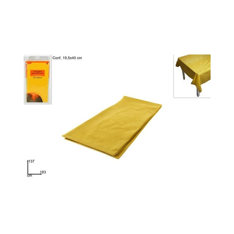 TOVAGLIA PLASTIFICATA 137X183CM GIALLO EAN 8034048421994 INGROSSO TOVAGLIOLI PER PARTY
