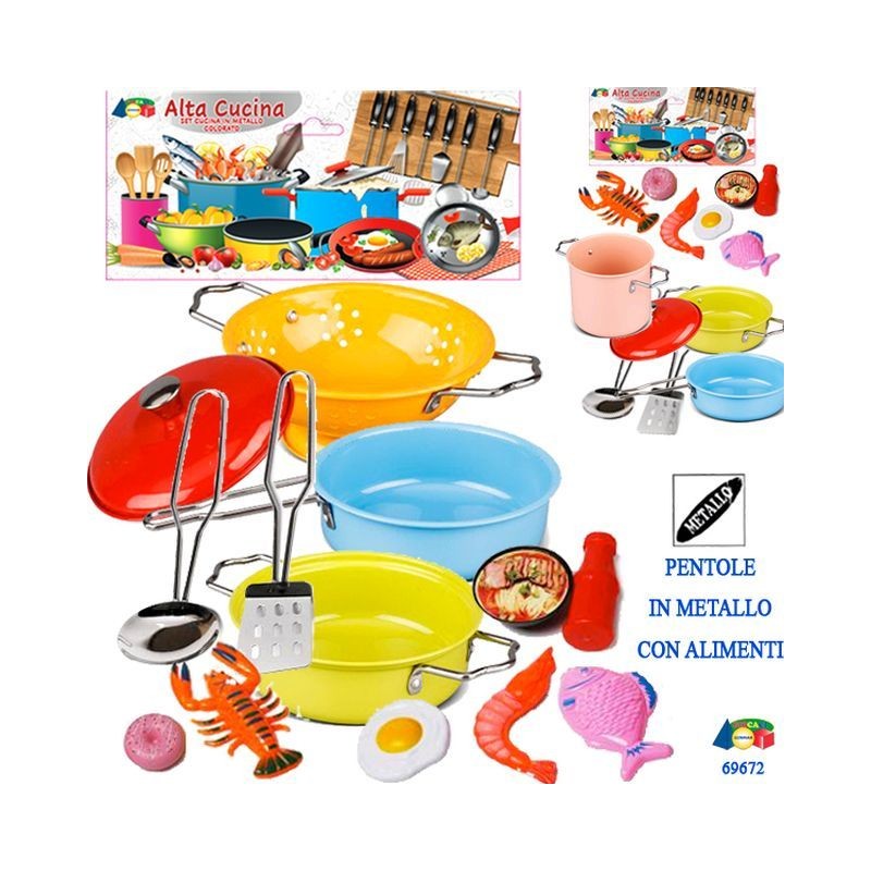 BUSTA PENTOLE MET.COLORATE ALTA CUCINA A EAN 8034094804543 INGROSSO GIOCHI DI CUCINA ED ELETTRODOMESTICI
