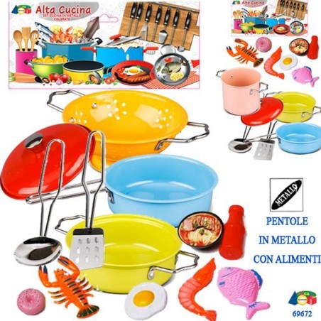 BUSTA PENTOLE MET.COLORATE ALTA CUCINA A EAN 8034094804543 INGROSSO GIOCHI DI CUCINA ED ELETTRODOMESTICI