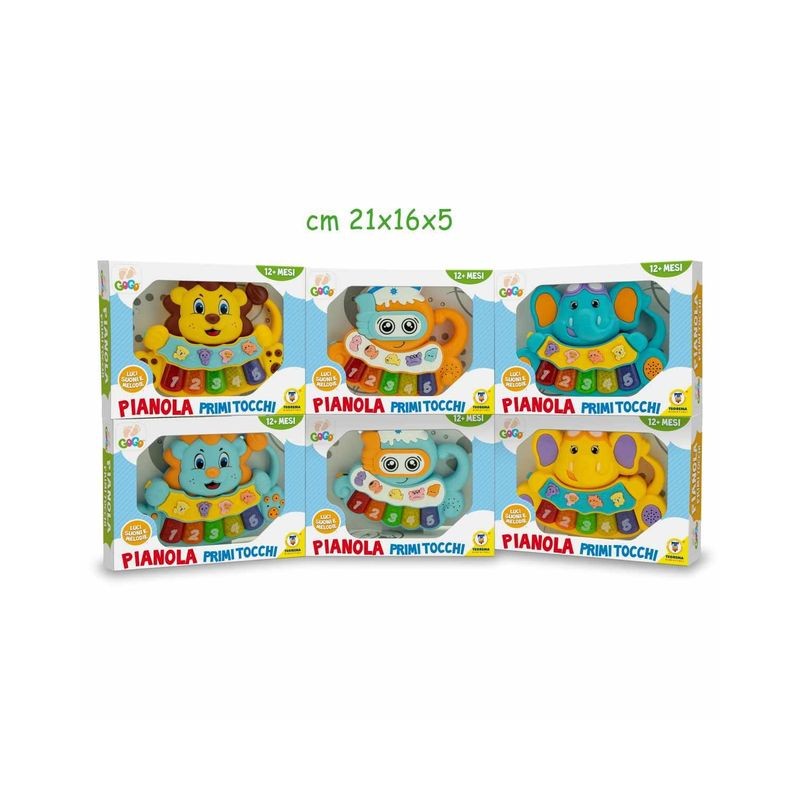 PIANOLA ANIMALI MUSICALI 3ASS EAN 8017967661634 INGROSSO GIOCHI PRIMA INFANZIA