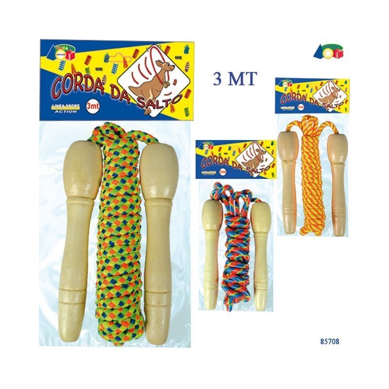 CORDA SALTO MULTICOLORE MT. 3 IN BUSTA EAN 8034094805205 INGROSSO ARTICOLI SPORTIVI