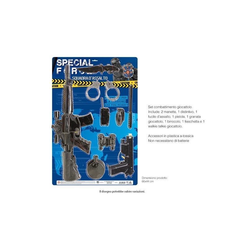 SET PISTOLA E MITRA CON ACC. EAN 8032780723857 INGROSSO GIOCHI DA EDICOLA