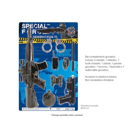 SET PISTOLA E MITRA CON ACC. EAN 8032780723857 INGROSSO GIOCHI DA EDICOLA