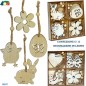 CONF.LEGNO C/12 DECORAZ. PASQ. IN LEGNO EAN 8055742228740 INGROSSO DECORAZIONI PER PASQUA