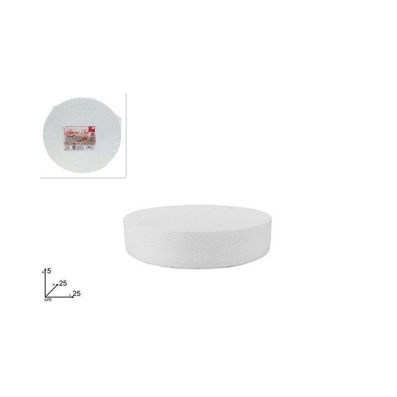 FORMA POLISTIROLO TONDA 25CM H5CM EAN 8034048455708 INGROSSO ACCESSORI PER DOLCI