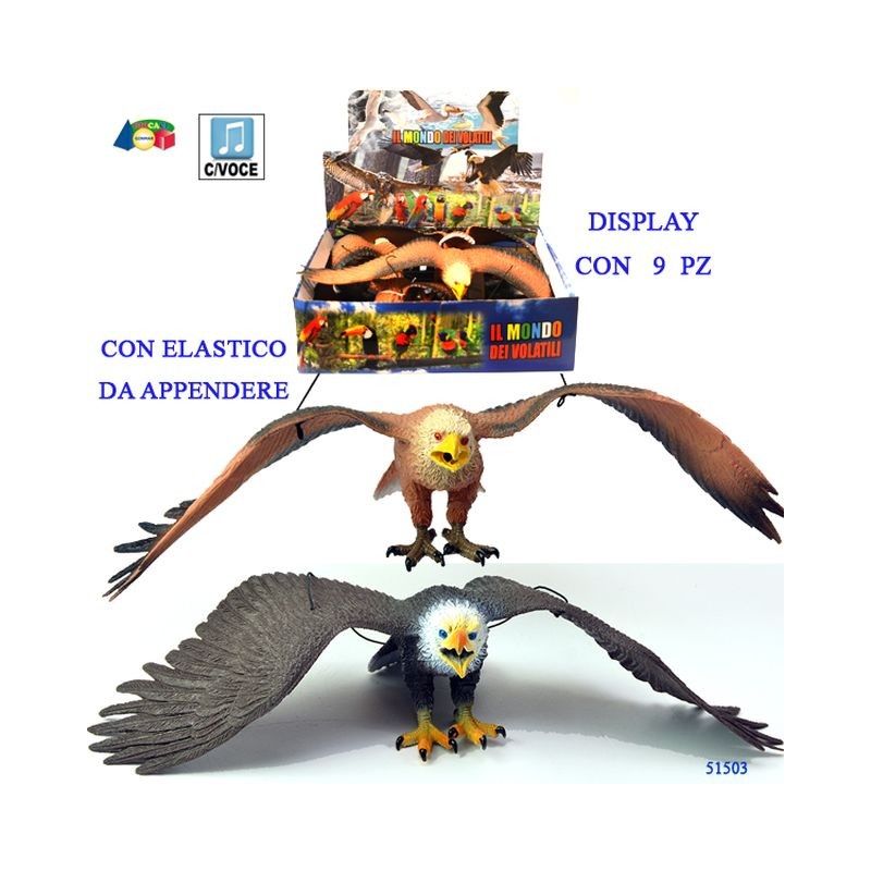 AQUILA C/VOCE DA APPENDERE COL. ASS.,DBX EAN 8034094800279 INGROSSO ANIMALI GIOCATTOLO