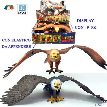 AQUILA C/VOCE DA APPENDERE COL. ASS.,DBX EAN 8034094800279 INGROSSO ANIMALI GIOCATTOLO