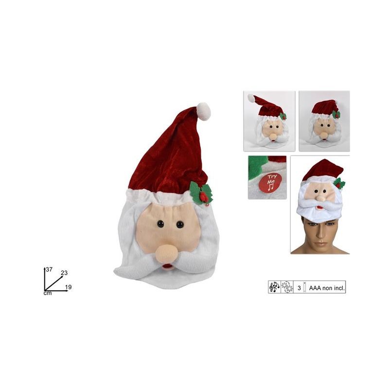 CAPPELLO BABBO NATALE MOVIM&SUONO HTH479 EAN 8033113223891 INGROSSO CAPPELLI NATALIZI