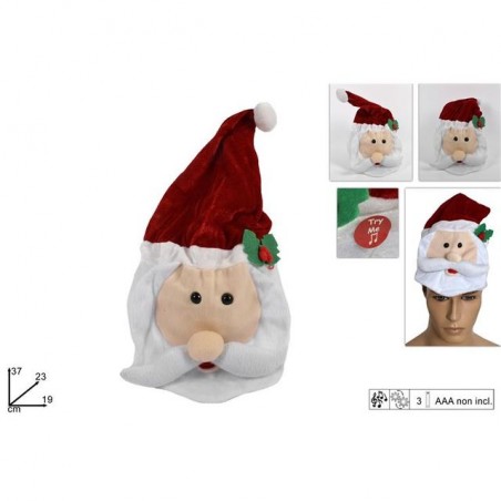 INGROSSO ARTICOLI NATALIZI CAPPELLO BABBO NATALE MOVIM&SUONO 8033113223891 INGROSSO TRAVESTIMENTI NATALIZI