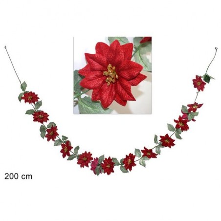 GHIRLANDA STELLA DI NATALE 200 CM XY19-7 EAN 8053482037691 INGROSSO GHIRLANDE NATALIZIE