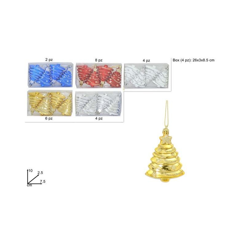 ALBERELLI 10CM BOX DA 4PZ IN PVC EAN 8033113329470 INGROSSO ALBERI DI NATALE