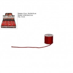 INGROSSO ARTICOLI NATALIZI ROTOLO CORDONCINO 10MT ROSSO 8033113584008 INGROSSO ADDOBBI ALBERO NATALE