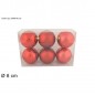 PALLE 8CM 6PZ 3 FINITURE ROSSO IN BOX PV EAN 8053482055824 INGROSSO PALLINE DI NATALE E PUNTALI