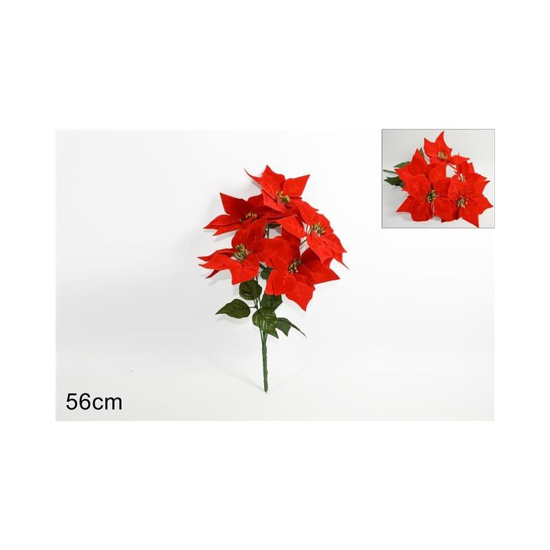 FIORE 5 STELI STELLA DI NATALE ART. EAN 8033113560231 INGROSSO FIORI FINTI NATALIZI