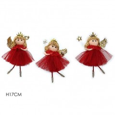 INGROSSO ARTICOLI NATALIZI APP. ANGELO BALLERINA ROSSO/ORO 3ASS 8015361356675 INGROSSO ADDOBBI ALBERO NATALE