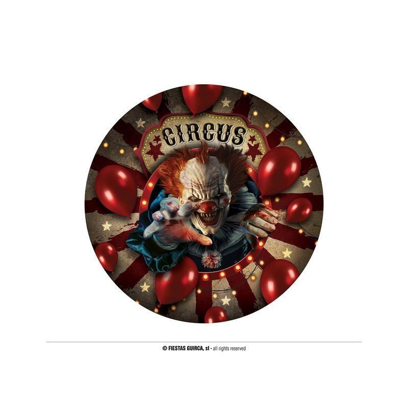 PIATTI PAGLIACCIO 23 CM PZ.6 EAN 8434077242940 INGROSSO ACCESSORI HALLOWEEN TAVOLA