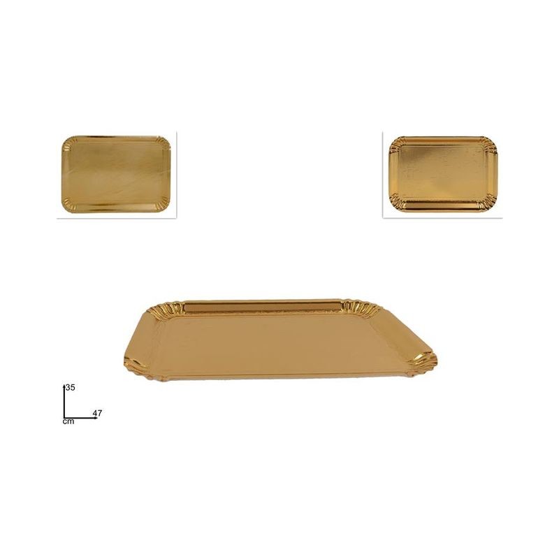 VASSOIO ORO 35X47CM EAN 8034048593417 INGROSSO VASSOI E DISCHI